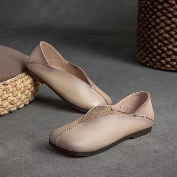 Mocassins Femme Rétro en Cuir Synthétique