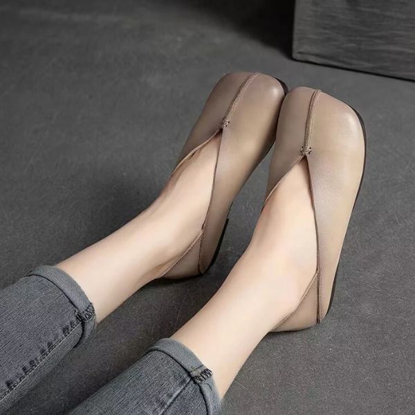 Mocassins Femme Rétro en Cuir Synthétique