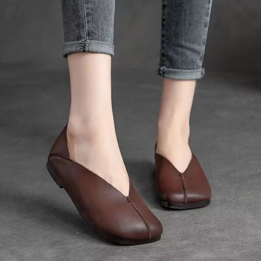 Mocassins Femme Rétro en Cuir Synthétique