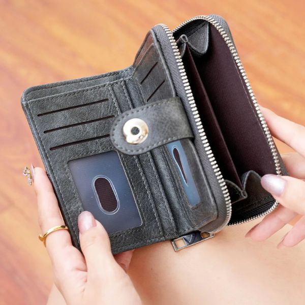 Portefeuille Court Vintage RFID