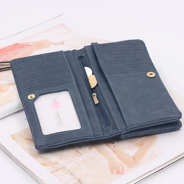Portefeuille Long Femme Style Vintage