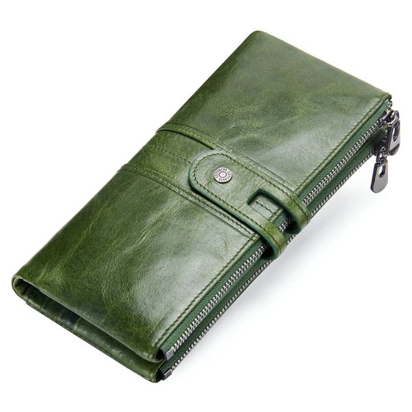 Portefeuille Long en Cuir Véritable