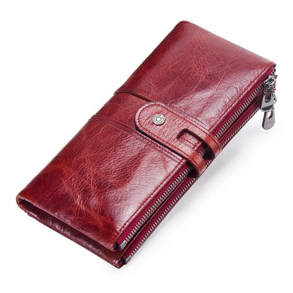Portefeuille Long en Cuir Véritable