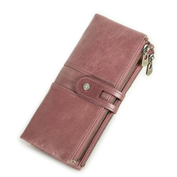 Portefeuille Long en Cuir Véritable