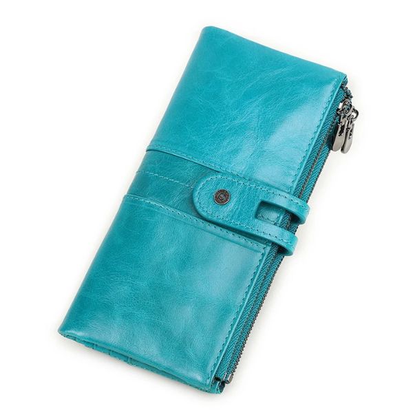 Portefeuille Long en Cuir Véritable