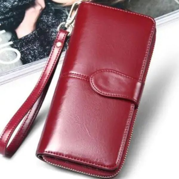 Portefeuille Vintage Longue à Fermeture Zip