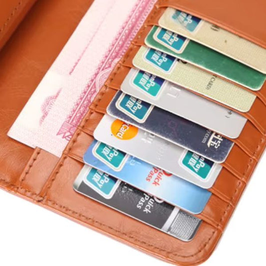 Portefeuille Vintage Longue à Fermeture Zip