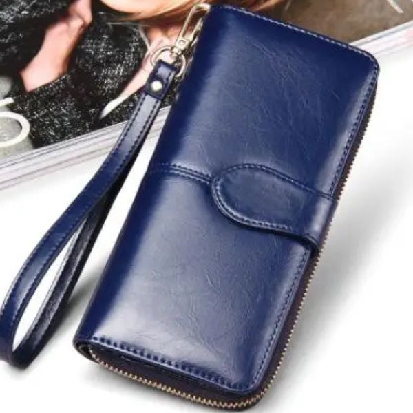 Portefeuille Vintage Longue à Fermeture Zip