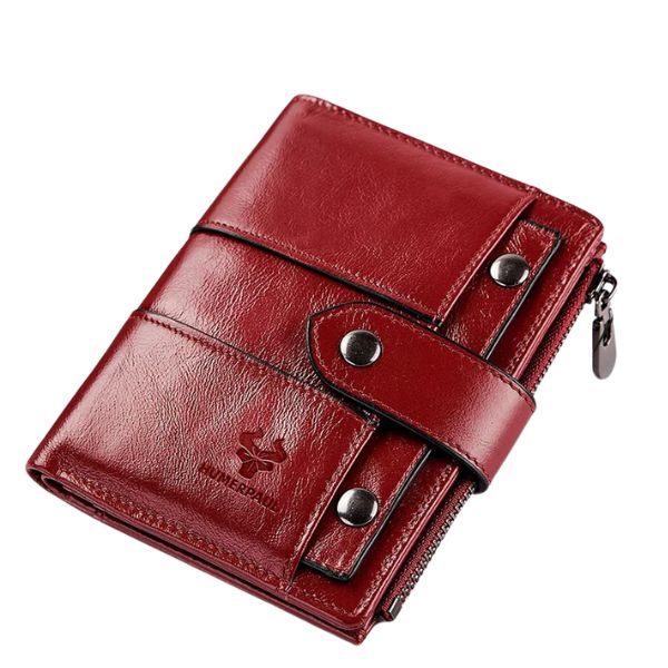 Portefeuille en Cuir Véritable avec Protection RFID pour Femme