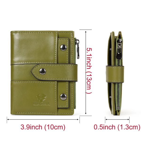 Portefeuille en Cuir Véritable avec Protection RFID pour Femme