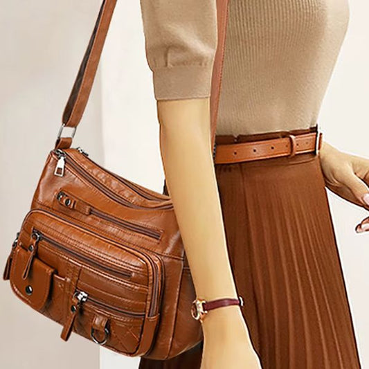 Sac Bandoulière Multi-Poches Style Décontracté