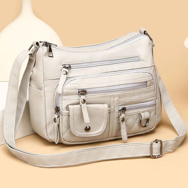 Sac Bandoulière Multi-Poches Style Décontracté