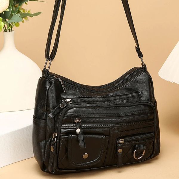 Sac Bandoulière Multi-Poches Style Décontracté
