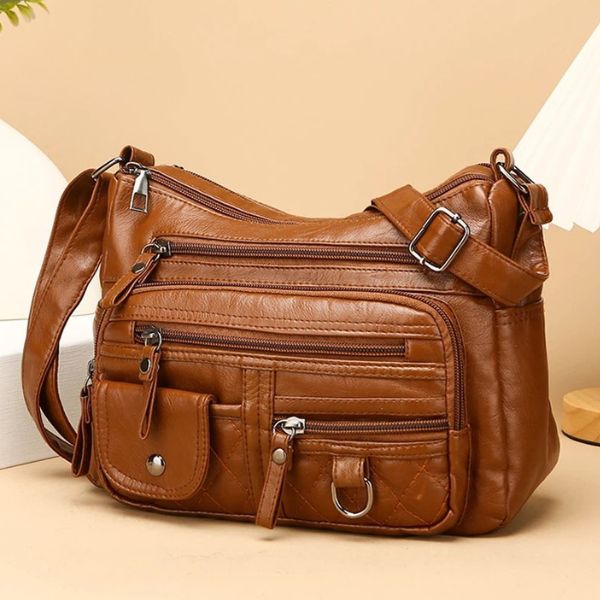 Sac Bandoulière Multi-Poches Style Décontracté