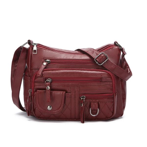 Sac Bandoulière Multi-Poches Style Décontracté