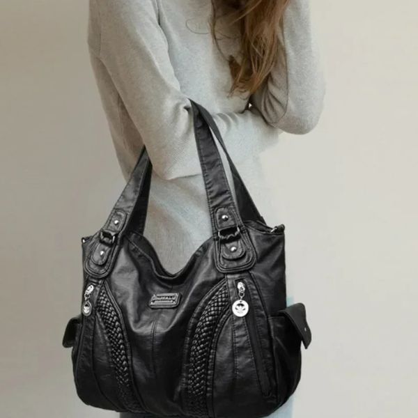 Sac Cabas Femme en Cuir Véritable Souple – Grande Capacité