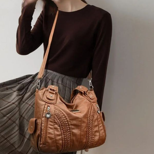 Sac Cabas Femme en Cuir Véritable Souple – Grande Capacité