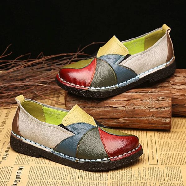 Mocassins en Cuir Véritable Confort Antidérapants