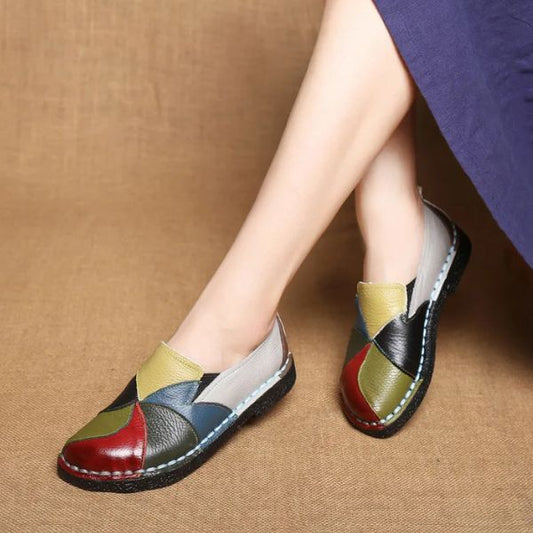 Mocassins en Cuir Véritable Confort Antidérapants