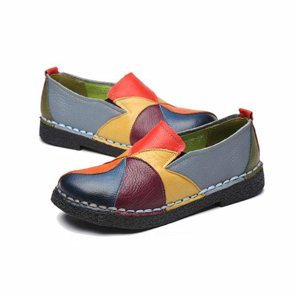 Mocassins en Cuir Véritable Confort Antidérapants