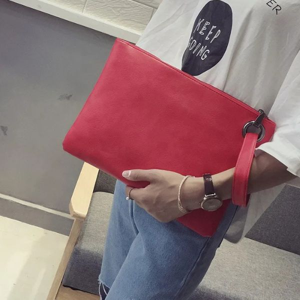 Pochette Minimaliste en Cuir PU