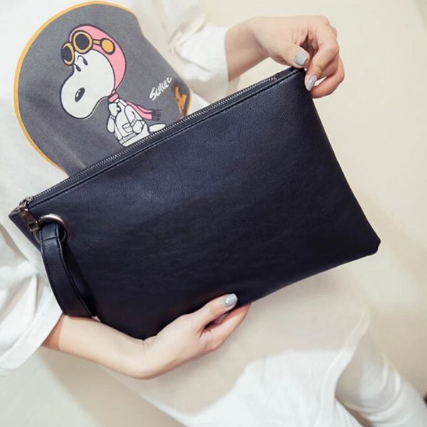 Pochette Minimaliste en Cuir PU