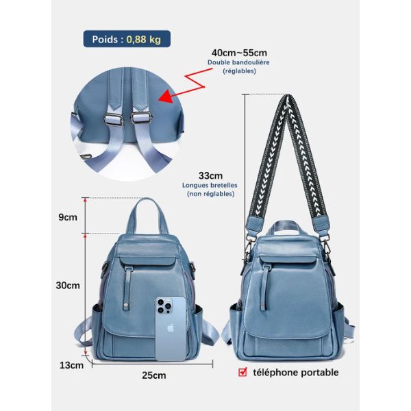 Sac à Dos en Cuir Élégance Classique