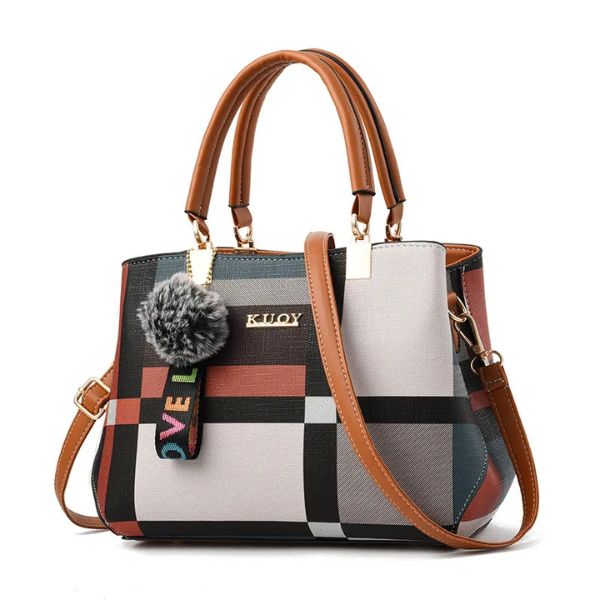 Sac à Main à Carreaux Élégant