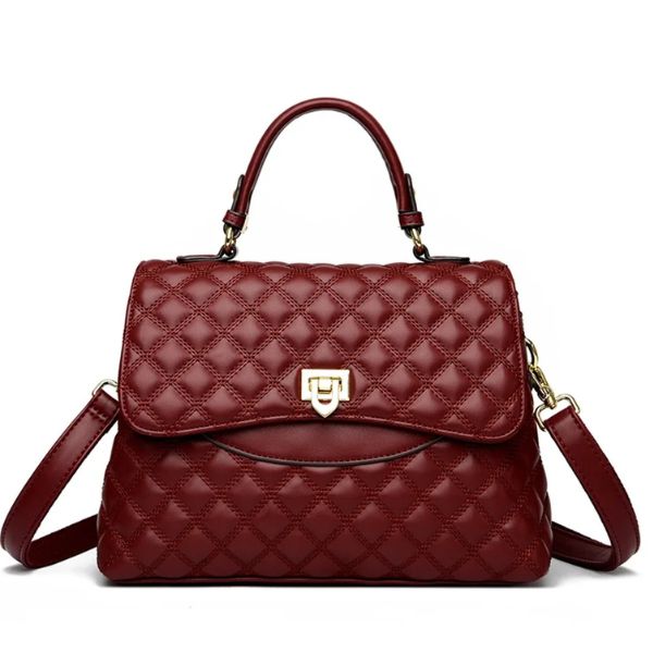 Sac à Main Matelassé en Cuir avec Bandoulière