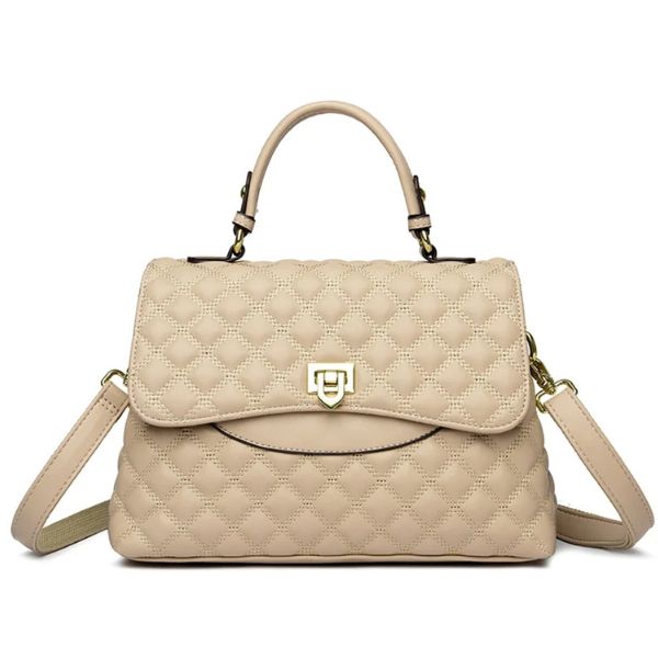 Sac à Main Matelassé en Cuir avec Bandoulière