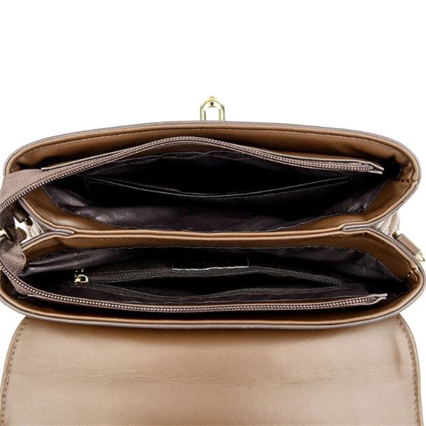 Sac à Main Matelassé en Cuir avec Bandoulière