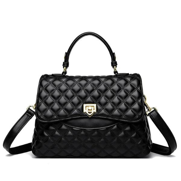 Sac à Main Matelassé en Cuir avec Bandoulière