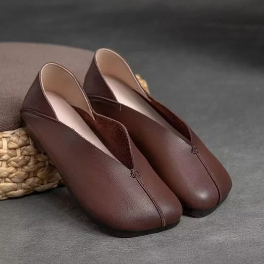 Mocassins Femme Rétro en Cuir Synthétique