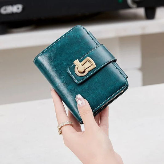 Portefeuille Court Femme Antivol RFID en Cuir PU