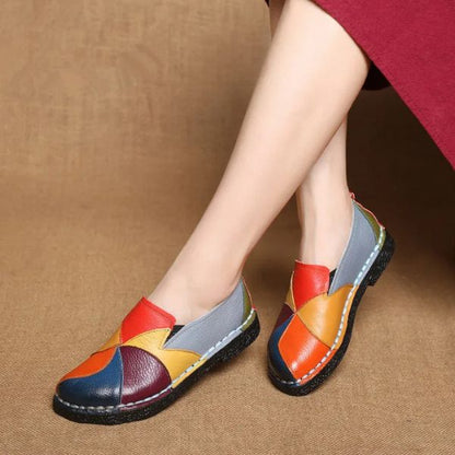 Mocassins en Cuir Véritable Confort Antidérapants