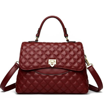 Sac à Main Matelassé en Cuir avec Bandoulière
