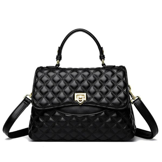 Sac à Main Matelassé en Cuir avec Bandoulière